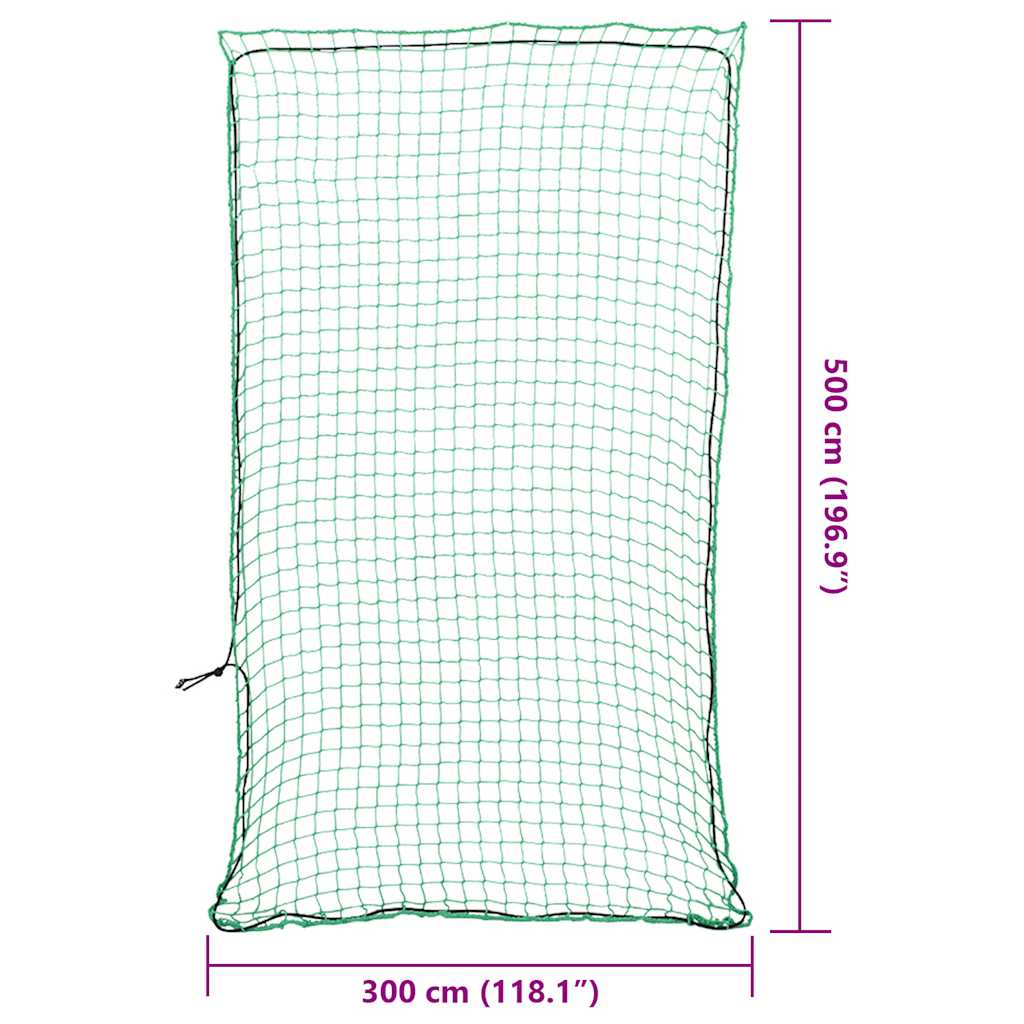 vidaXL Trailer Net with Elastic Rope Green 5x3 m PP 6