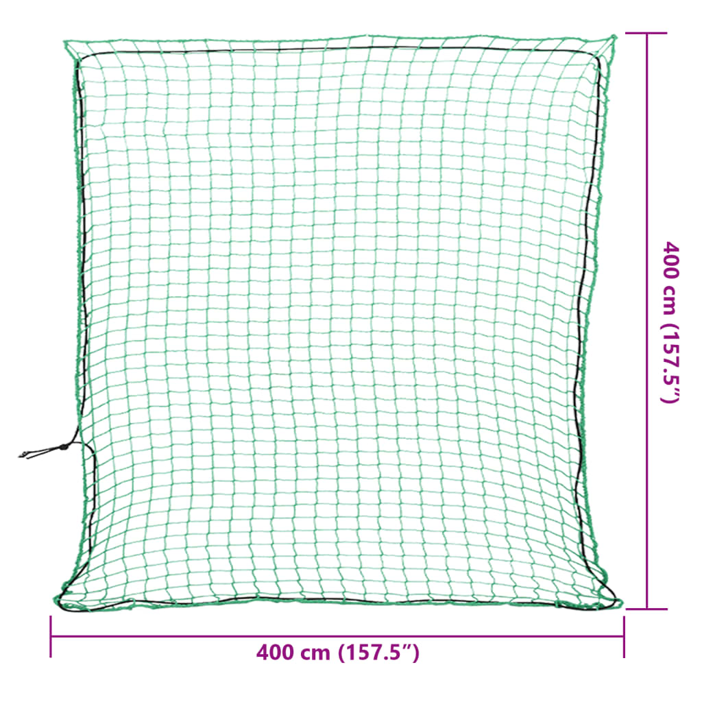vidaXL Trailer Net with Elastic Rope Green 4x4 m PP 6