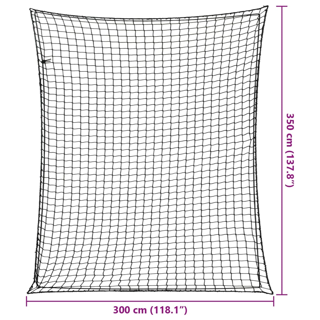 vidaXL Trailer Net with Elastic Rope Black 3.5x3 m PP 6