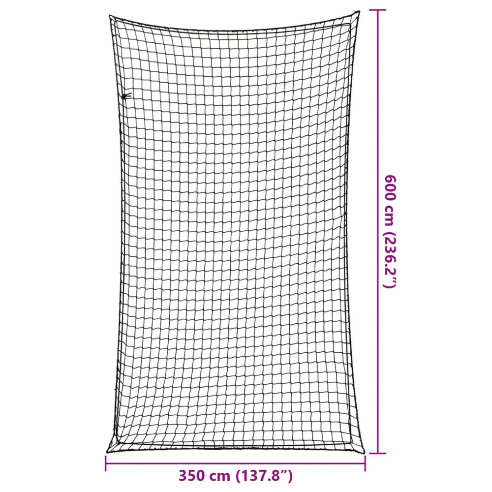 Trailer Net with Elastic Rope 5x3.5 m PP Black 6 m