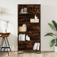 vidaXL Book Cabinet Smoked Oak 80x31x169 cm Engineered wood 3