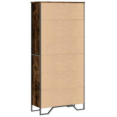 vidaXL Book Cabinet Smoked Oak 80x31x169 cm Engineered wood 6