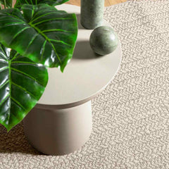Rug ZIZUR Jute Look Indoor and Outdoor Rectangular Cream 120 x 120 cm