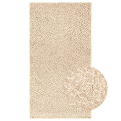 vidaXL Rug ZIZUR Beige 60x110 cm Jute Look Indoor and Outdoor 3