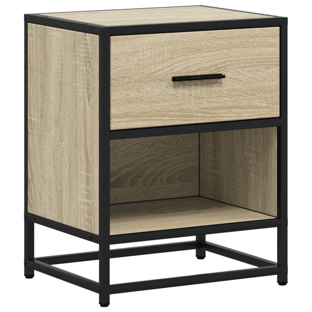 vidaXL Bedside Cabinet Sonoma Oak 40x31x50 cm Engineered Wood 2