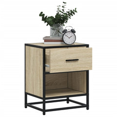 vidaXL Bedside Cabinet Sonoma Oak 40x31x50 cm Engineered Wood 4