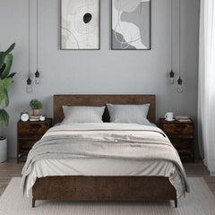 vidaXL Bedside Cabinets 2 pcs Smoked Oak 40x31x50 cm Engineered Wood 3
