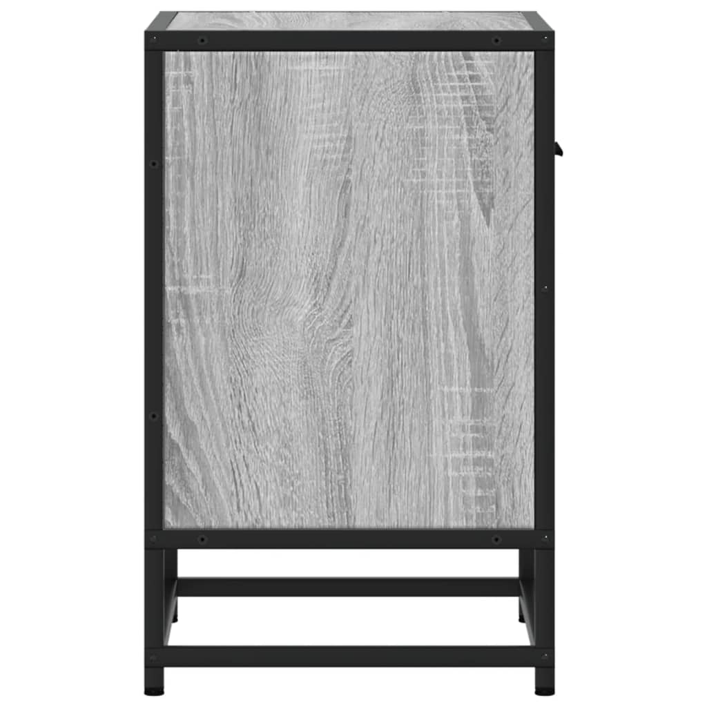 vidaXL Bedside Cabinet Grey Sonoma 40x31x50 cm Engineered Wood 6