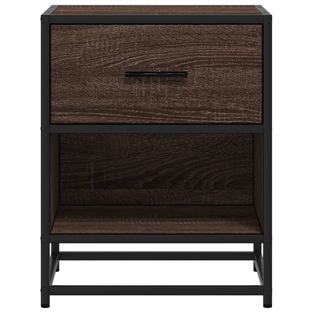 vidaXL Bedside Cabinet Brown Oak 40x31x50 cm Engineered Wood 5