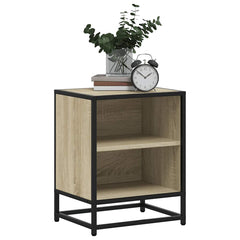 vidaXL Bedside Cabinets 2 pcs Sonoma Oak 40x31x50 cm Engineered Wood and Metal 4
