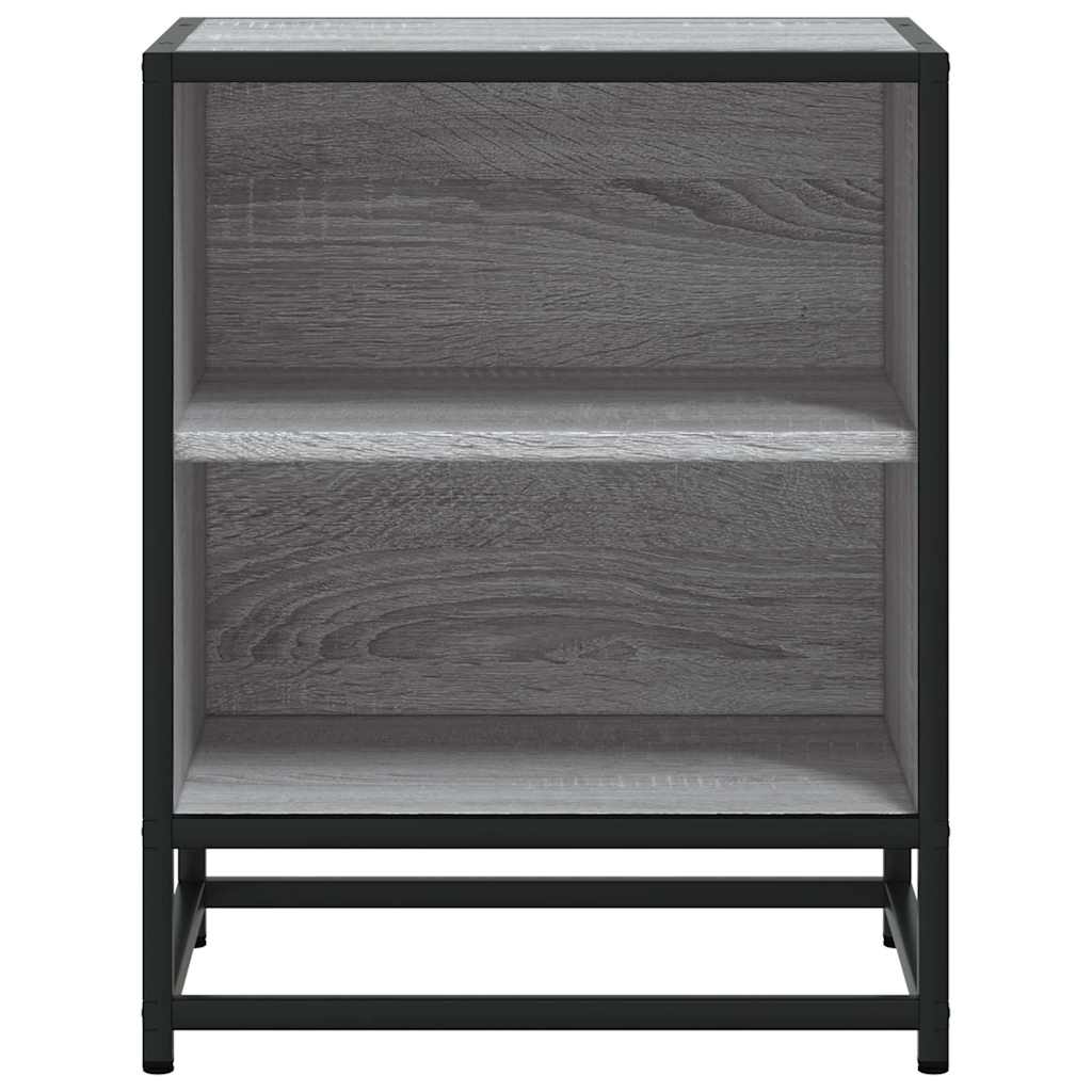 vidaXL Bedside Cabinets 2 pcs Grey Sonoma 40x31x50 cm Engineered Wood and Metal 5
