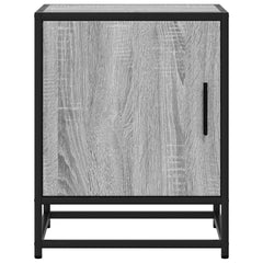 vidaXL Bedside Cabinet Grey Sonoma 40x31x50 cm Engineered Wood and Metal 5