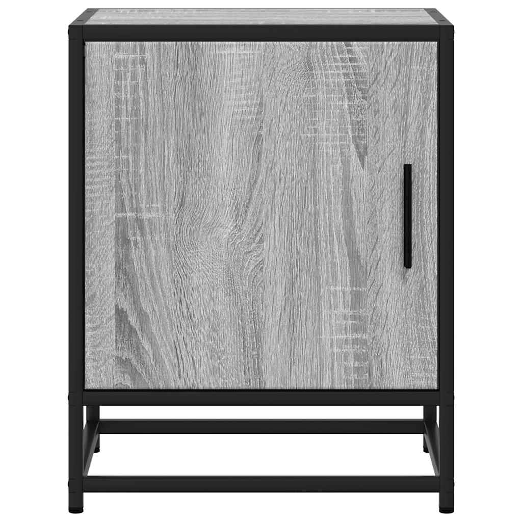 vidaXL Bedside Cabinets 2 pcs Grey Sonoma 40x31x50 cm Engineered Wood and Metal 5