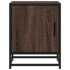 vidaXL Bedside Cabinets 2 pcs Brown Oak 40x31x50 cm Engineered Wood and Metal 5