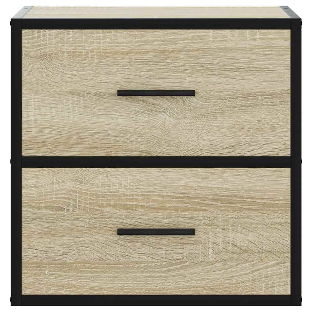 vidaXL Wall-mounted Bedside Cabinet Sonoma Oak 40x31x39.5 cm 5