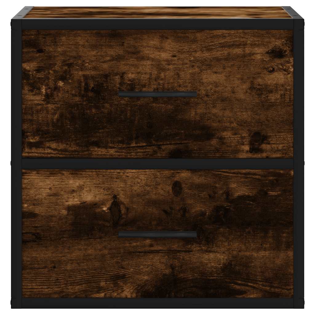 vidaXL Wall-mounted Bedside Cabinets 2 pcs Smoked Oak 40x31x39.5 cm 5