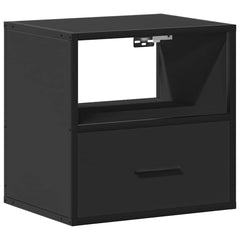 vidaXL Wall-mounted Bedside Cabinet Black 40x31x39.5 cm 2