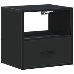 vidaXL Wall-mounted Bedside Cabinet Black 40x31x39.5 cm 5