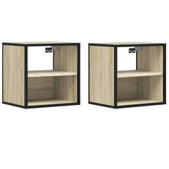 vidaXL Wall-mounted Bedside Cabinets 2 pcs Sonoma Oak 40x31x39.5 cm 2