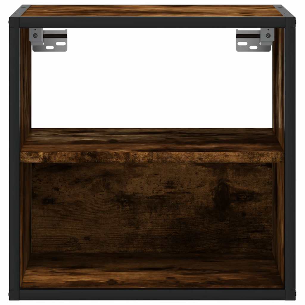 vidaXL Wall-mounted Bedside Cabinets 2 pcs Smoked Oak 40x31x39.5 cm 5
