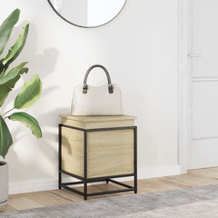 vidaXL Storage Box with Lid Sonoma Oak 40x40x51.5 cm Engineered Wood 3
