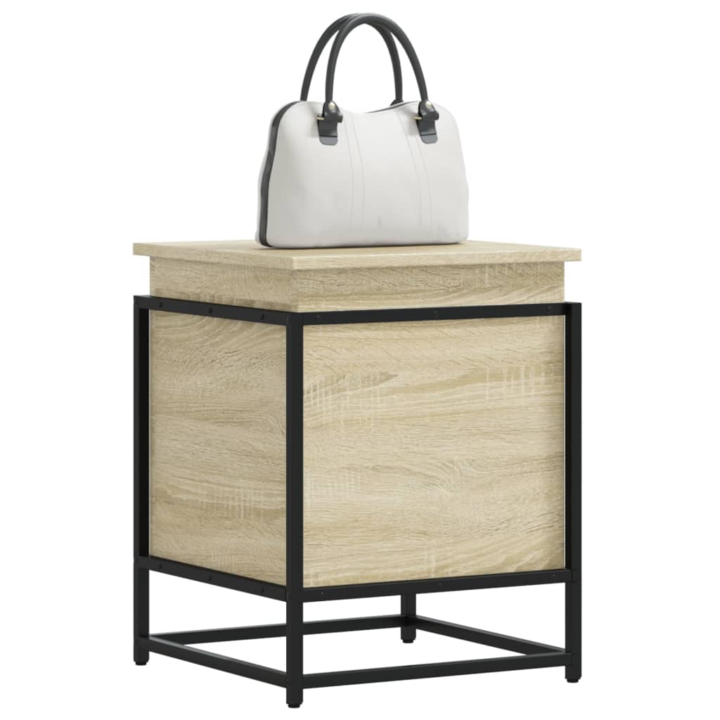 vidaXL Storage Box with Lid Sonoma Oak 40x40x51.5 cm Engineered Wood 1