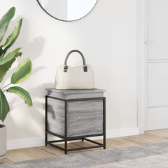 vidaXL Storage Box with Lid Grey Sonoma 40x40x51.5 cm Engineered Wood 3