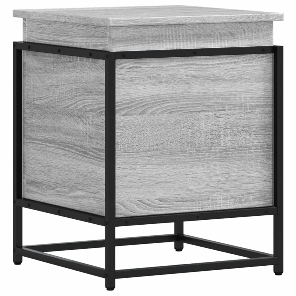 vidaXL Storage Box with Lid Grey Sonoma 40x40x51.5 cm Engineered Wood 6