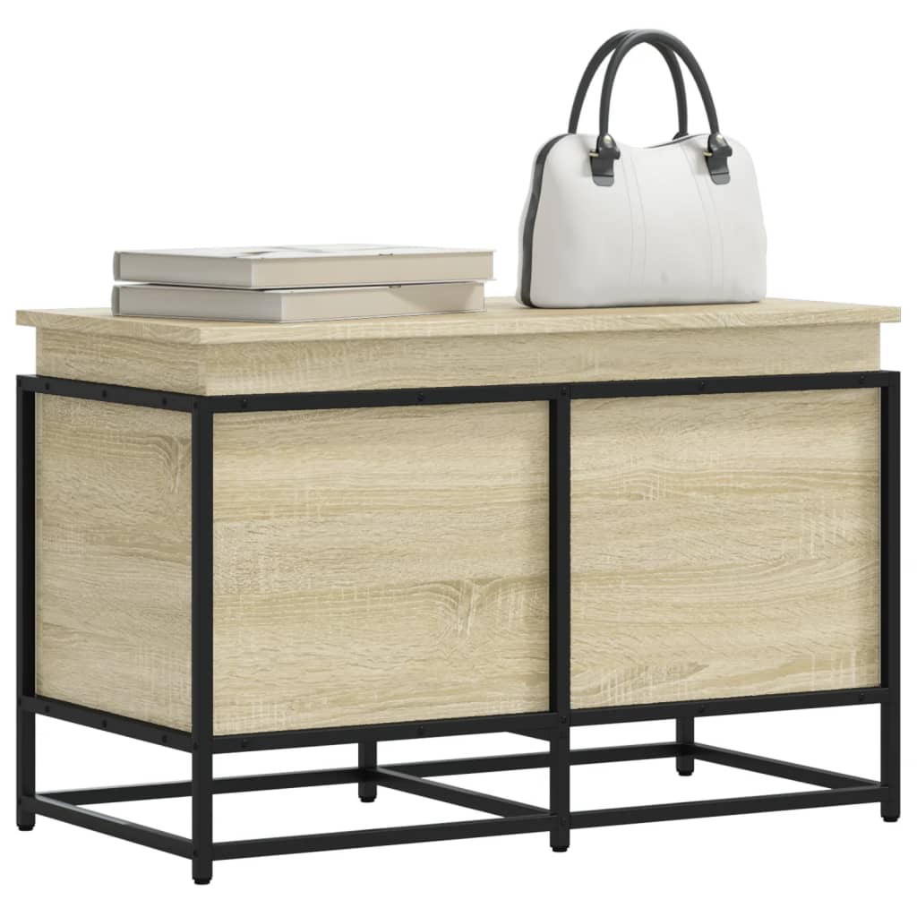 vidaXL Storage Box with Lid Sonoma Oak 80x40x51.5 cm Engineered Wood 1
