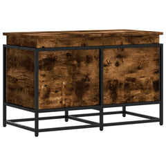 vidaXL Storage Box with Lid Smoked Oak 80x40x51.5 cm Engineered Wood 2