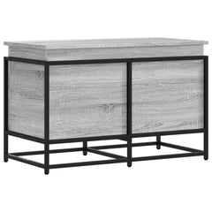 vidaXL Storage Box with Lid Grey Sonoma 80x40x51.5 cm Engineered Wood 2