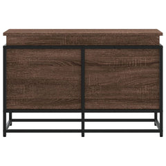 vidaXL Storage Box with Lid Brown Oak 80x40x51.5 cm Engineered Wood 4