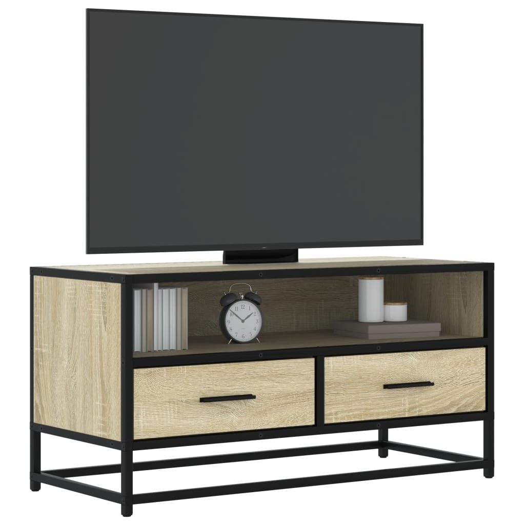 vidaXL TV Cabinet 80x34.5x40 cm Engineered Wood and Metal