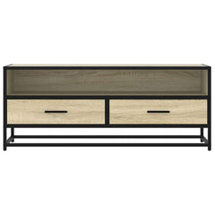 vidaXL TV Cabinet Sonoma Oak 100x34.5x40 cm Engineered Wood and Metal 4