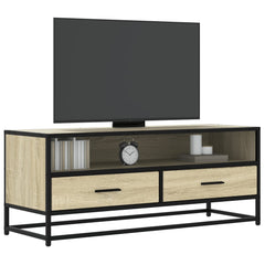 TV Cabinet 80x34,5x40 cm Engineered Wood and Metal Sonoma oak 100 cm