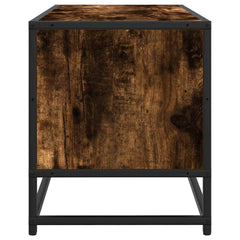 vidaXL TV Cabinet Smoked Oak 100x34.5x40 cm Engineered Wood and Metal 5