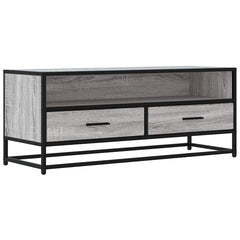 TV Cabinet 80x34,5x40 cm Engineered Wood and Metal Grey sonoma 100 cm