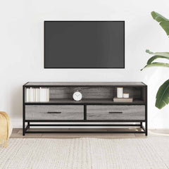 TV Cabinet 80x34,5x40 cm Engineered Wood and Metal Grey sonoma 100 cm