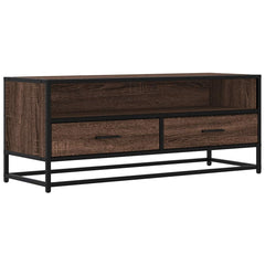 TV Cabinet 80x34,5x40 cm Engineered Wood and Metal Brown oak 100 cm