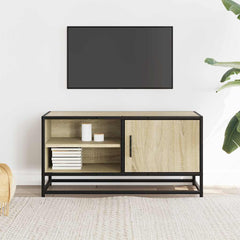 TV Cabinet 80x34,5x40 cm Engineered Wood and Metal Sonoma oak
