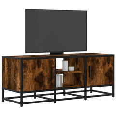TV Cabinet Engineered Wood and Metal in Smoked Oak