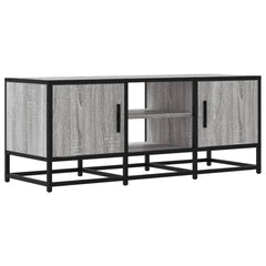 vidaXL TV Cabinet Grey Sonoma 100x35x41 cm Engineered Wood and Metal 2