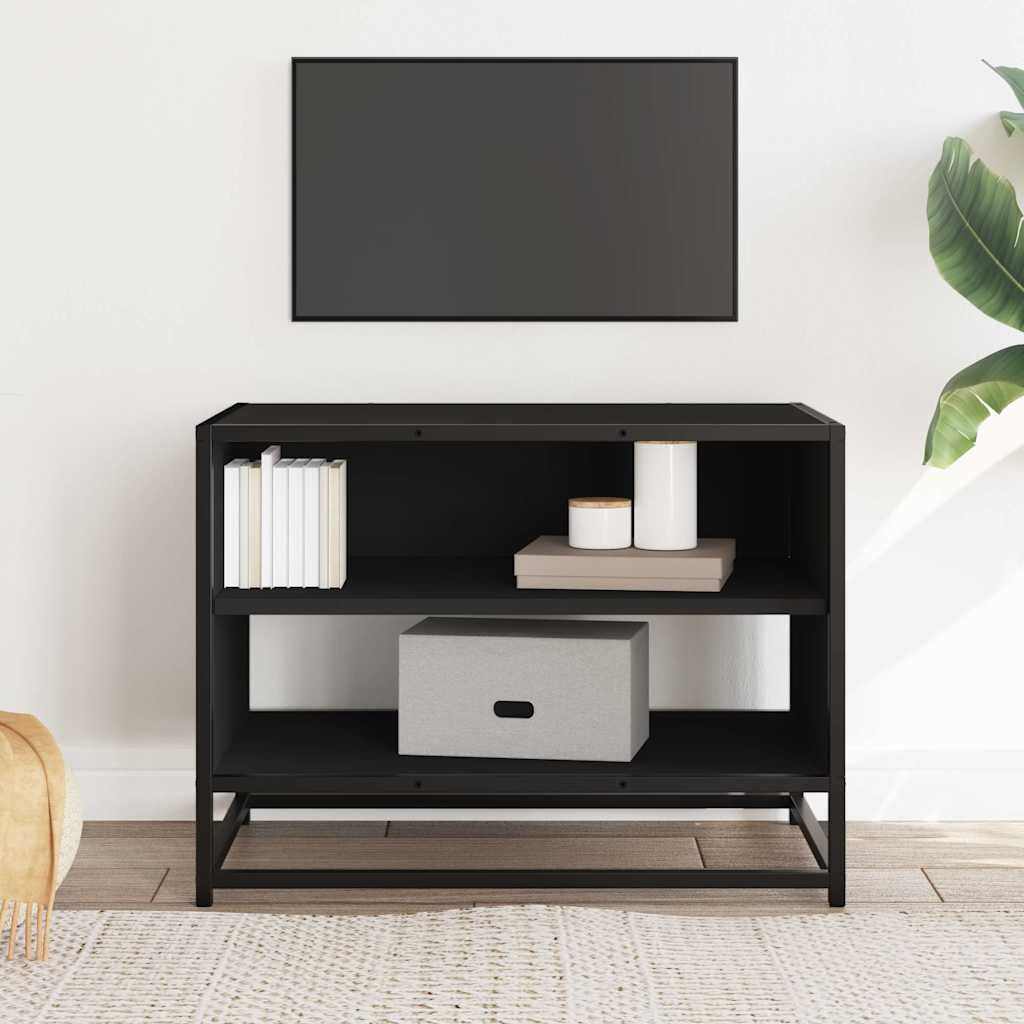 vidaXL TV Cabinet Black 61x40x46 cm Engineered Wood and Metal 3