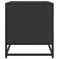 vidaXL TV Cabinet Black 61x40x46 cm Engineered Wood and Metal 6