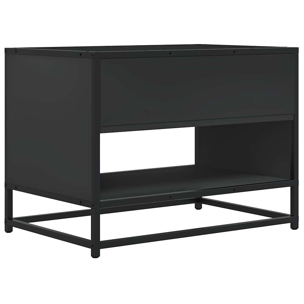 vidaXL TV Cabinet Black 61x40x46 cm Engineered Wood and Metal 5
