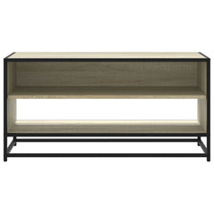 vidaXL TV Cabinet Sonoma Oak 91x40x46 cm Engineered Wood and Metal 4