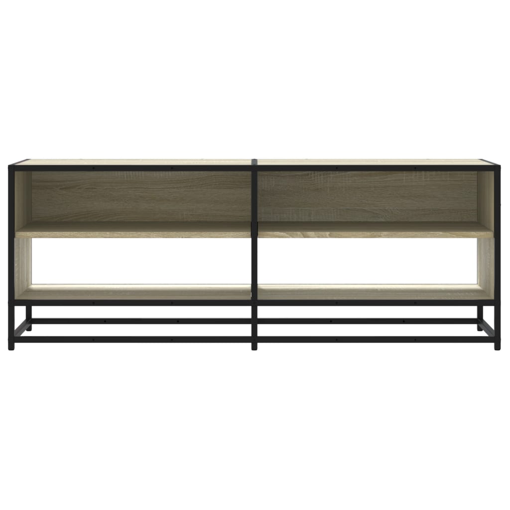 vidaXL TV Cabinet Sonoma Oak 120,5x40x46 cm Engineered Wood and Metal 4
