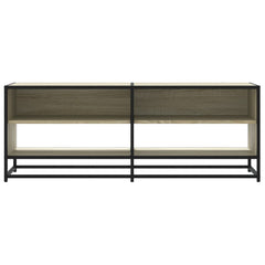 vidaXL TV Cabinet Sonoma Oak 120,5x40x46 cm Engineered Wood and Metal 4