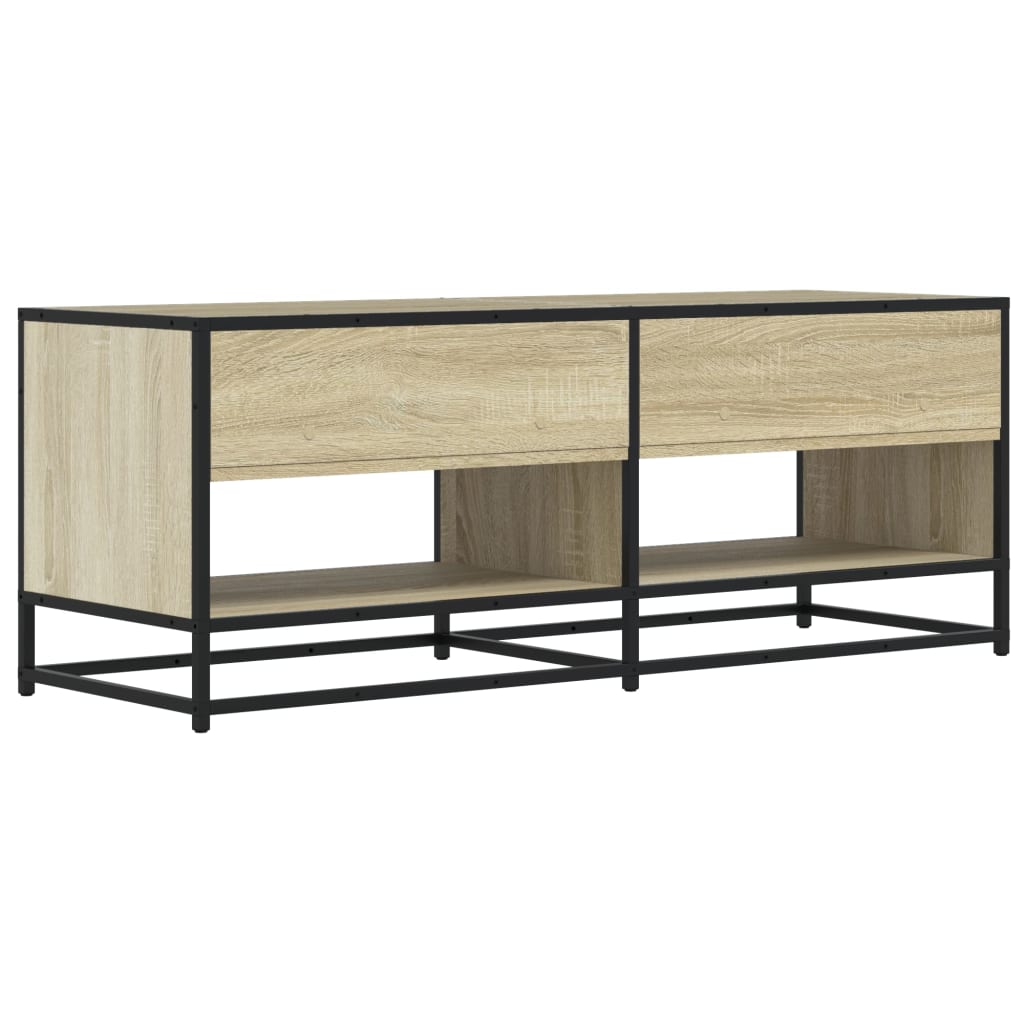 vidaXL TV Cabinet Sonoma Oak 120,5x40x46 cm Engineered Wood and Metal 5