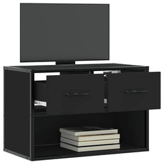 vidaXL TV Cabinet Black 60x31x39.5 cm Engineered Wood and Metal 3